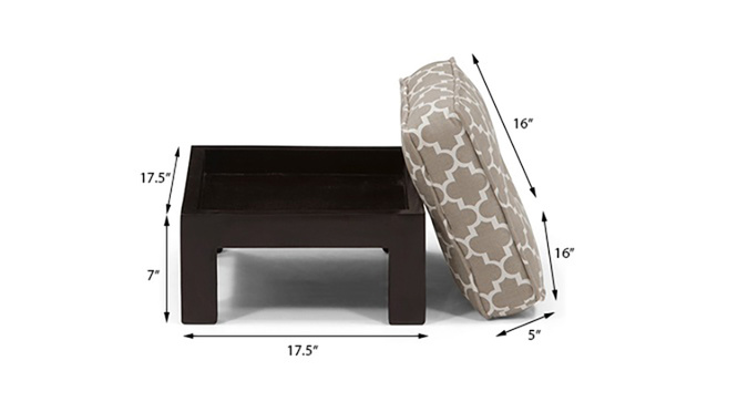 Caffino Coffee Table Set(Ebony&Morocco Lattice Beige)